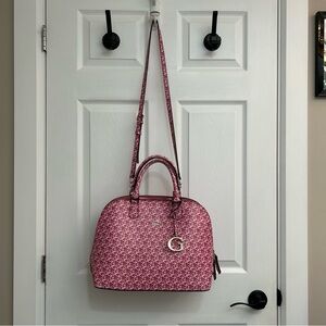 Guess Pink Logo Satchel